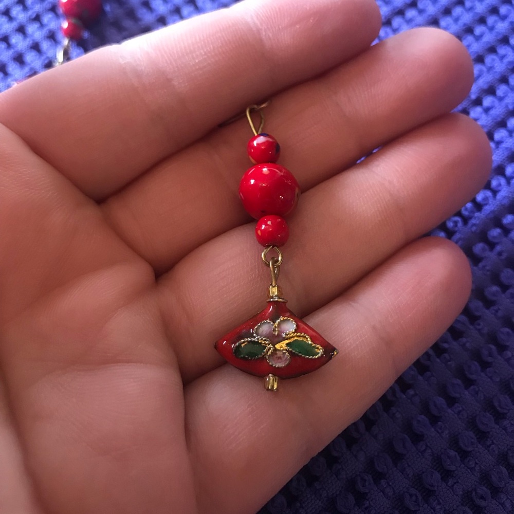 Handmade Drop Earrings - Picture 2 of 2